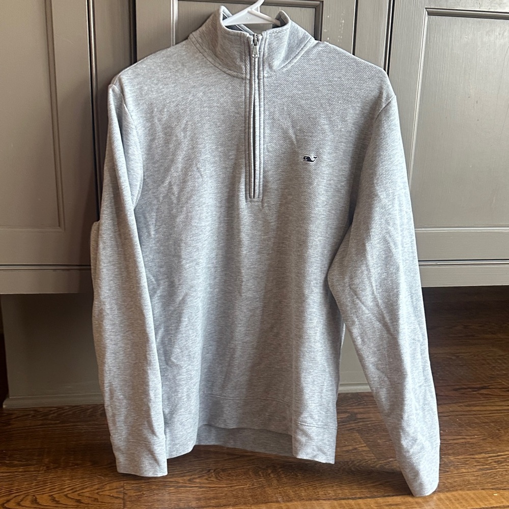 Gray Half-Zip Men's Sweater